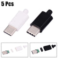 Set of 5 USB C Male Connectors for PCB Board Welding