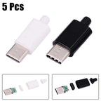 Set of 5 USB C Male Connectors for PCB Board Welding