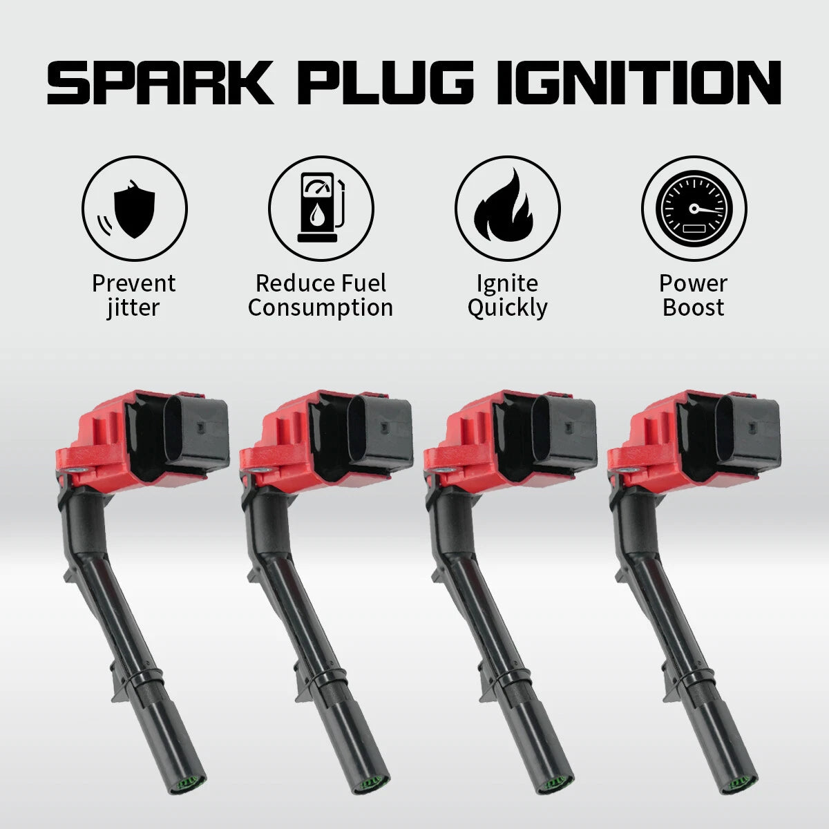 Set of 4 Ignition Coils for Infiniti Mercedes-Benz (2.0L I4, UF734)