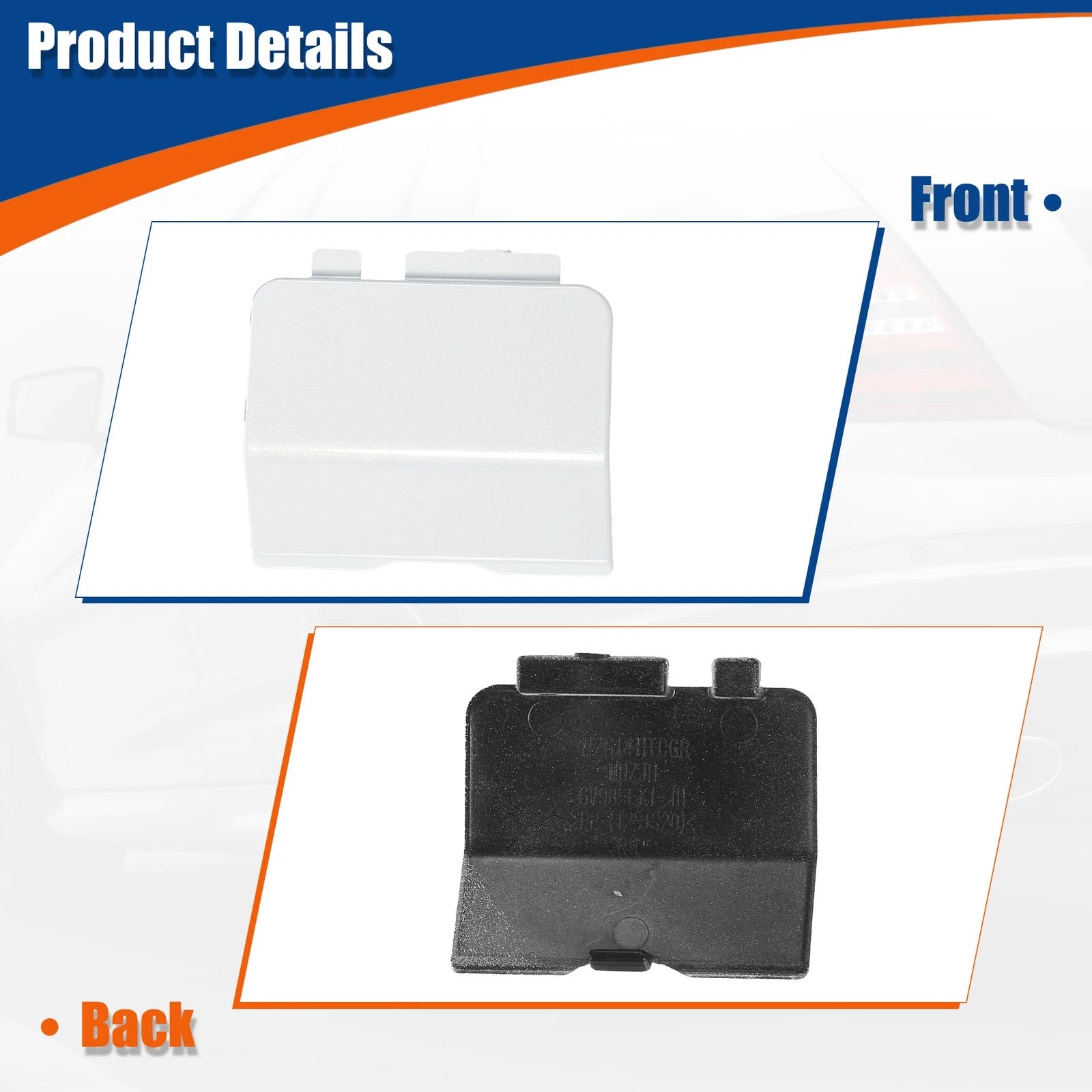 Pair Rear Tow Hook Cover for Mazda 6 (No.GJR950EK151/GJR950EL151) White