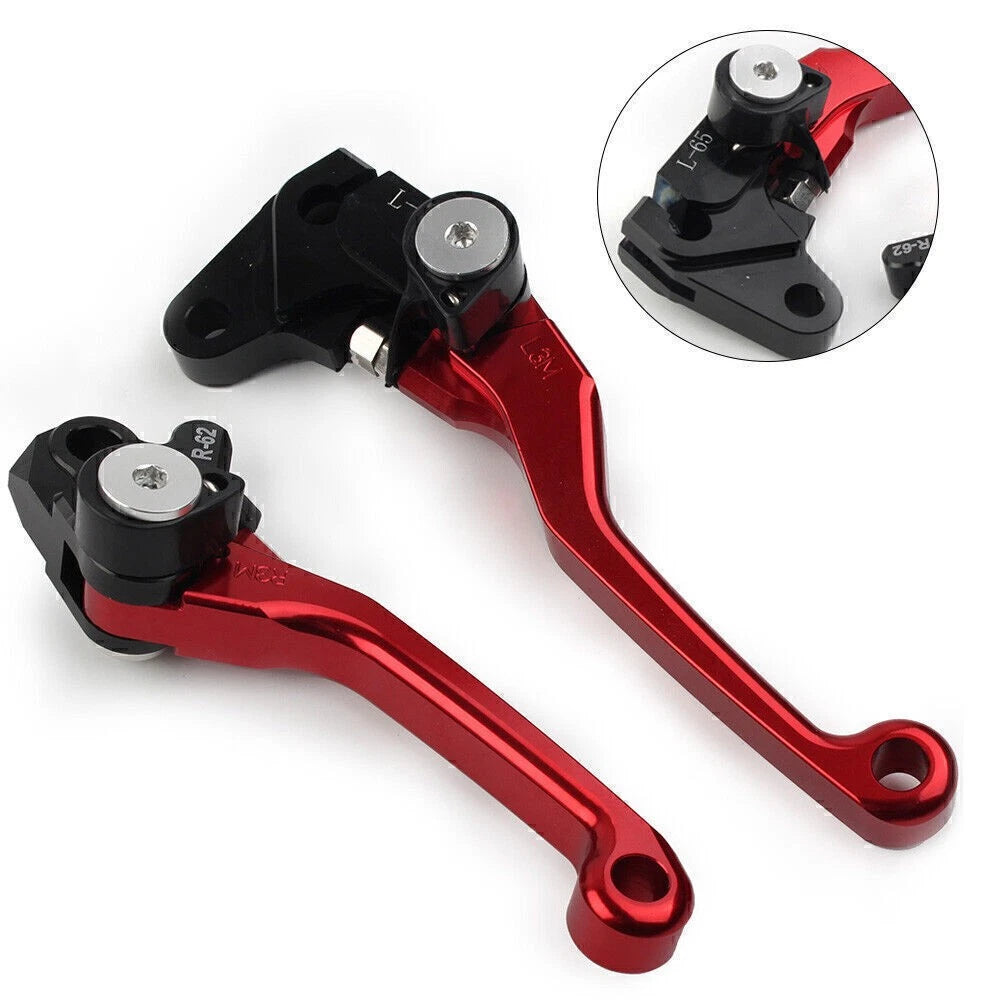 CNC Pivot Brake Clutch Levers for Yamaha WR250F WR450F (2001–2016) Red
