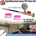 Geothermal Loop Fill Tool with 100psi Gauge for Garden Hose