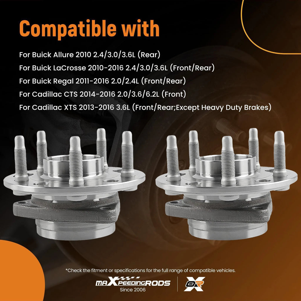 Front Wheel Bearing Hubs for Cadillac CTS (2014–2016) 13589507
