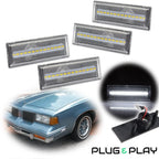 Clear LED Bumper Side Marker Lights for Oldsmobile Cutlass 442 (1981–1988)
