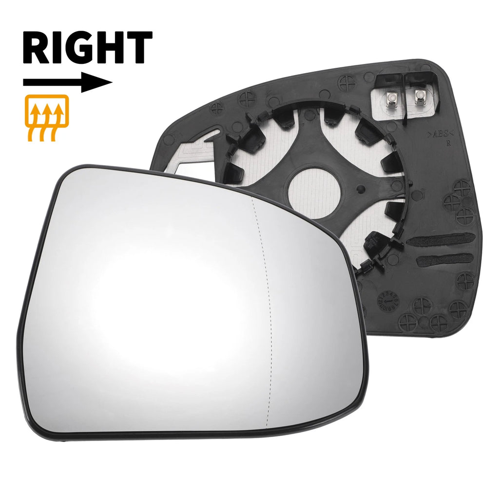 Right Side Heated White Mirror Glass for Ford Focus (2008–2018)