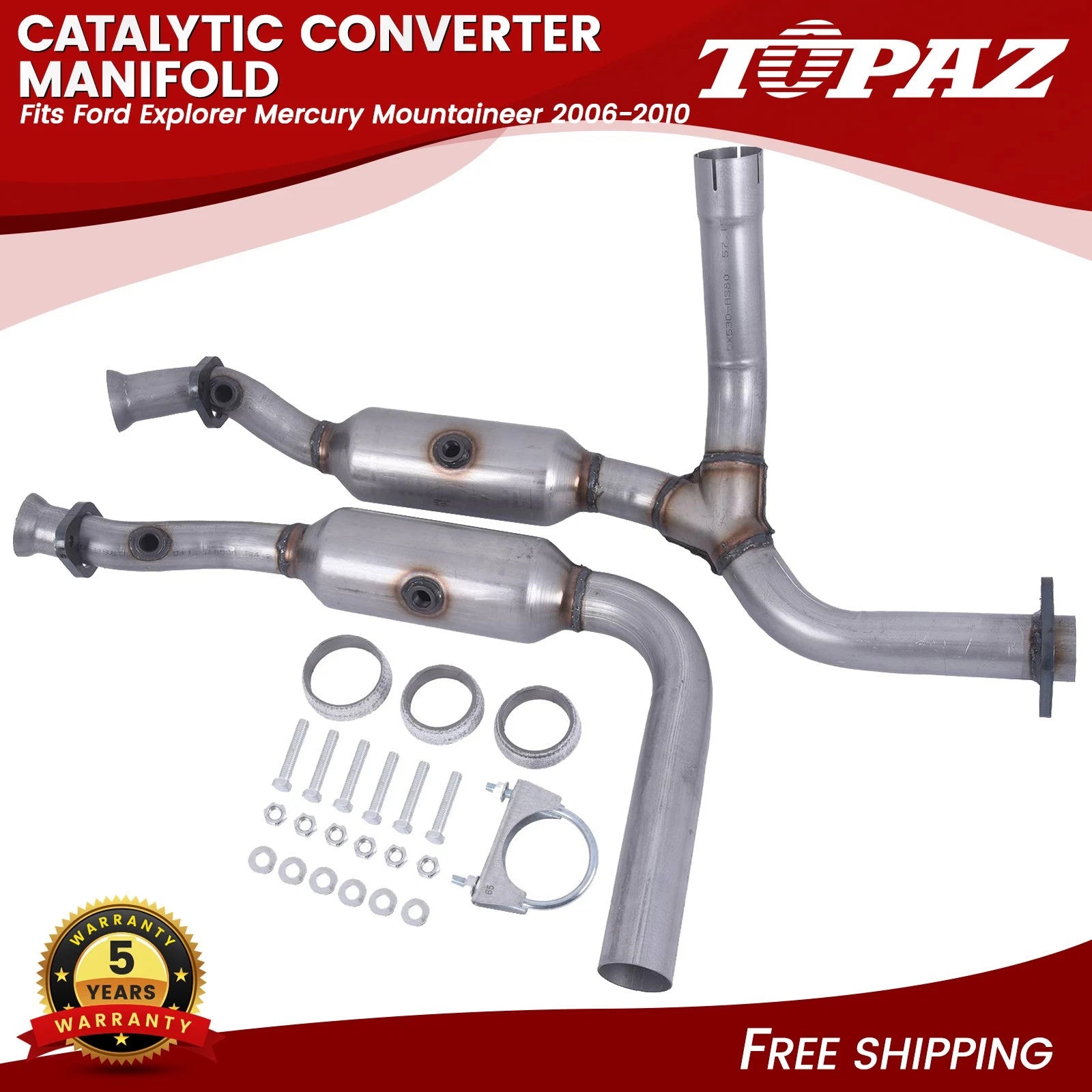 Catalytic Converter Manifold for Ford Explorer Mercury Mountaineer (2006–2010)