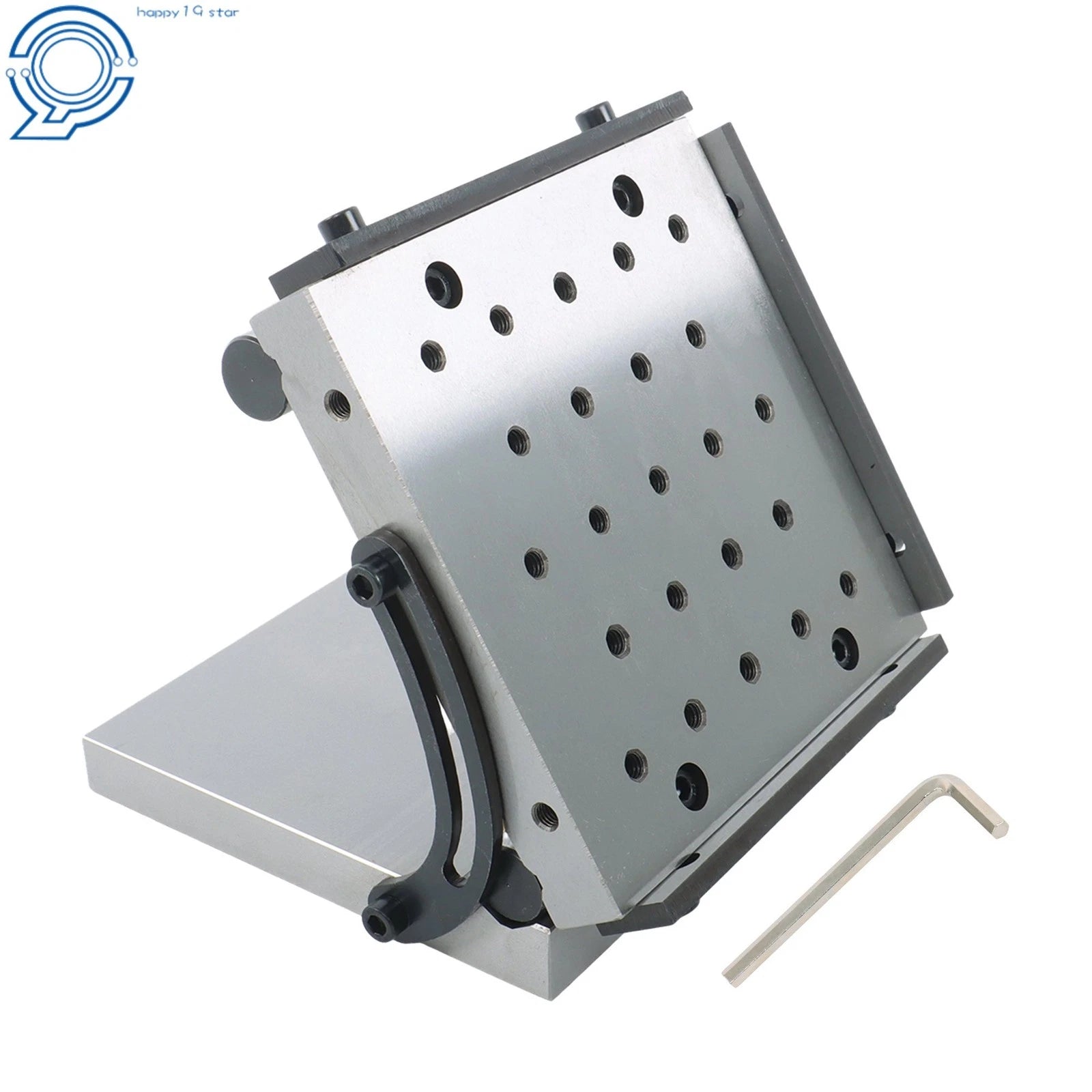 Sine Block 6x6x2 Inch with 1/4-20 Threaded Holes, 5 Inch Roll Distance