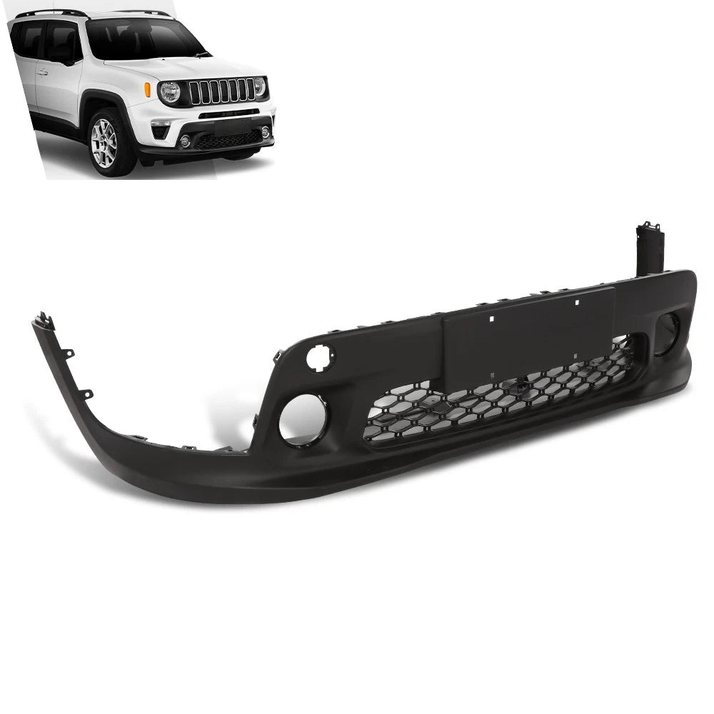 Front Lower Bumper Cover for Jeep Renegade (2019–2023) Black