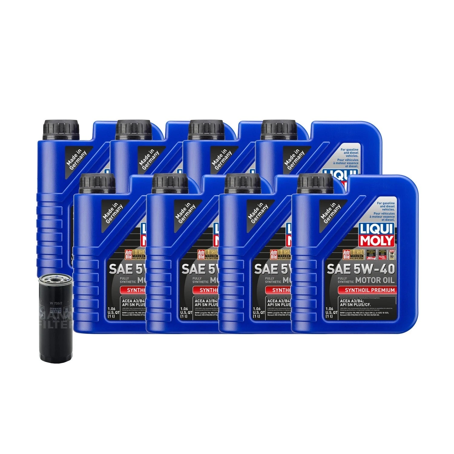 Liqui Moly Synthoil Premium SAE 5W40 Oil Change Kit for Audi ABH (2000–2002)
