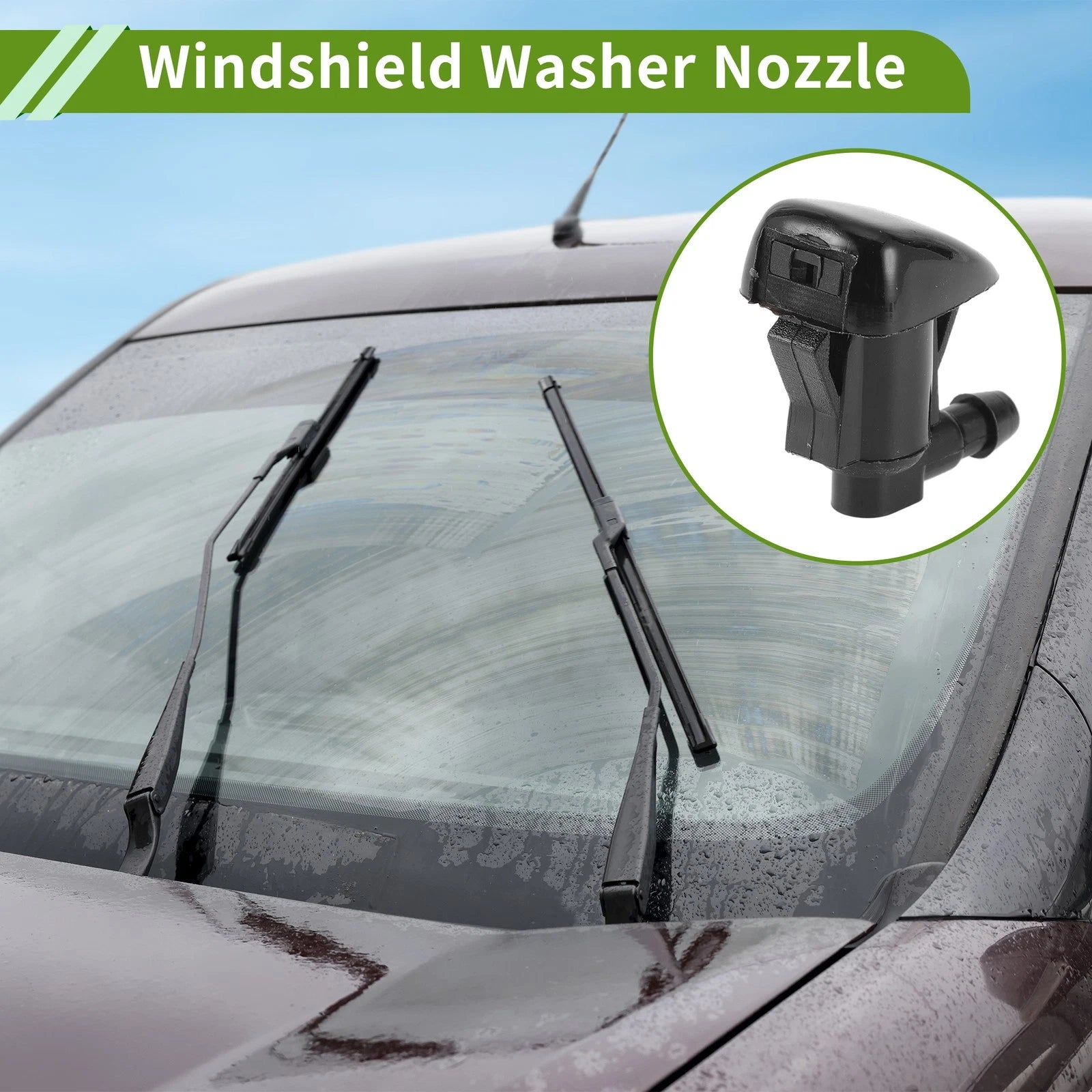 Set of 1 Windshield Washer Nozzle w/ Hose Connector for GMC (No.15247800)