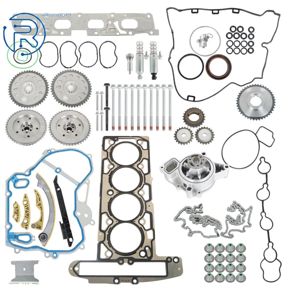 Timing Chain Gears Kit + Head Gasket Bolts for GM Ecotec 2.0L 2.4L (2010–2017)