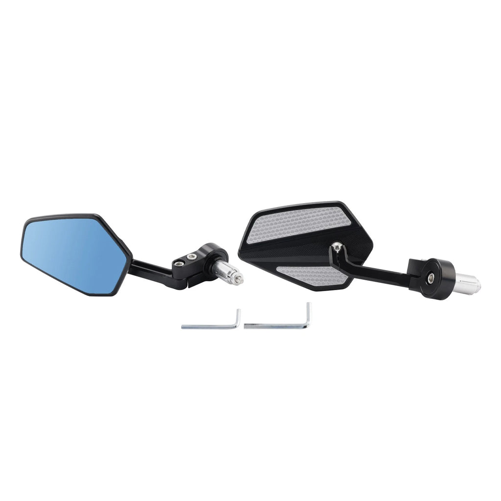Aluminum 360 Rotation Bar End Mirrors for Motorcycle (22mm, PAIR)