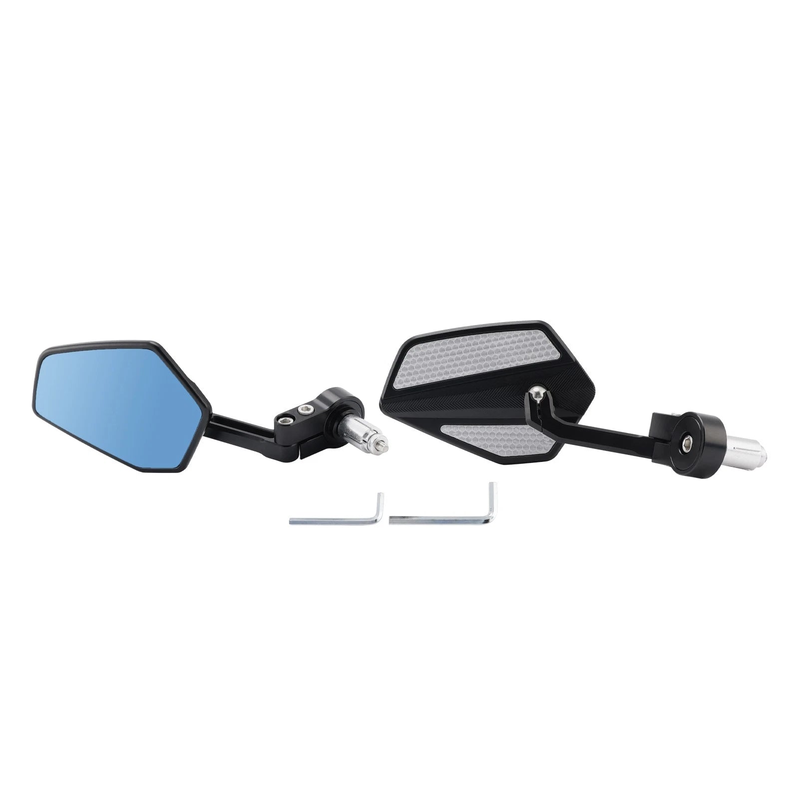 Aluminum 360 Rotation Bar End Mirrors for Motorcycle (22mm, PAIR)