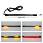 2X 8" Universal Flexible LED Brake Turn Signal Tail Light Strip