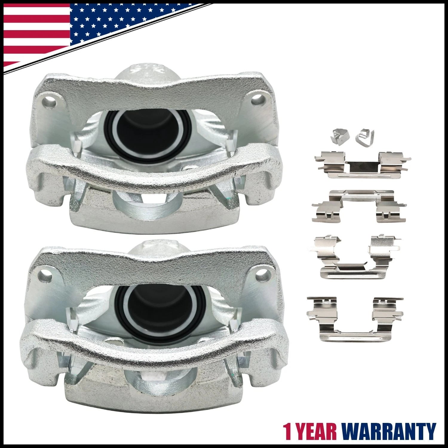 2Pcs Front Disc Brake Calipers w/ Bracket for Toyota Camry LE (2002–2006)