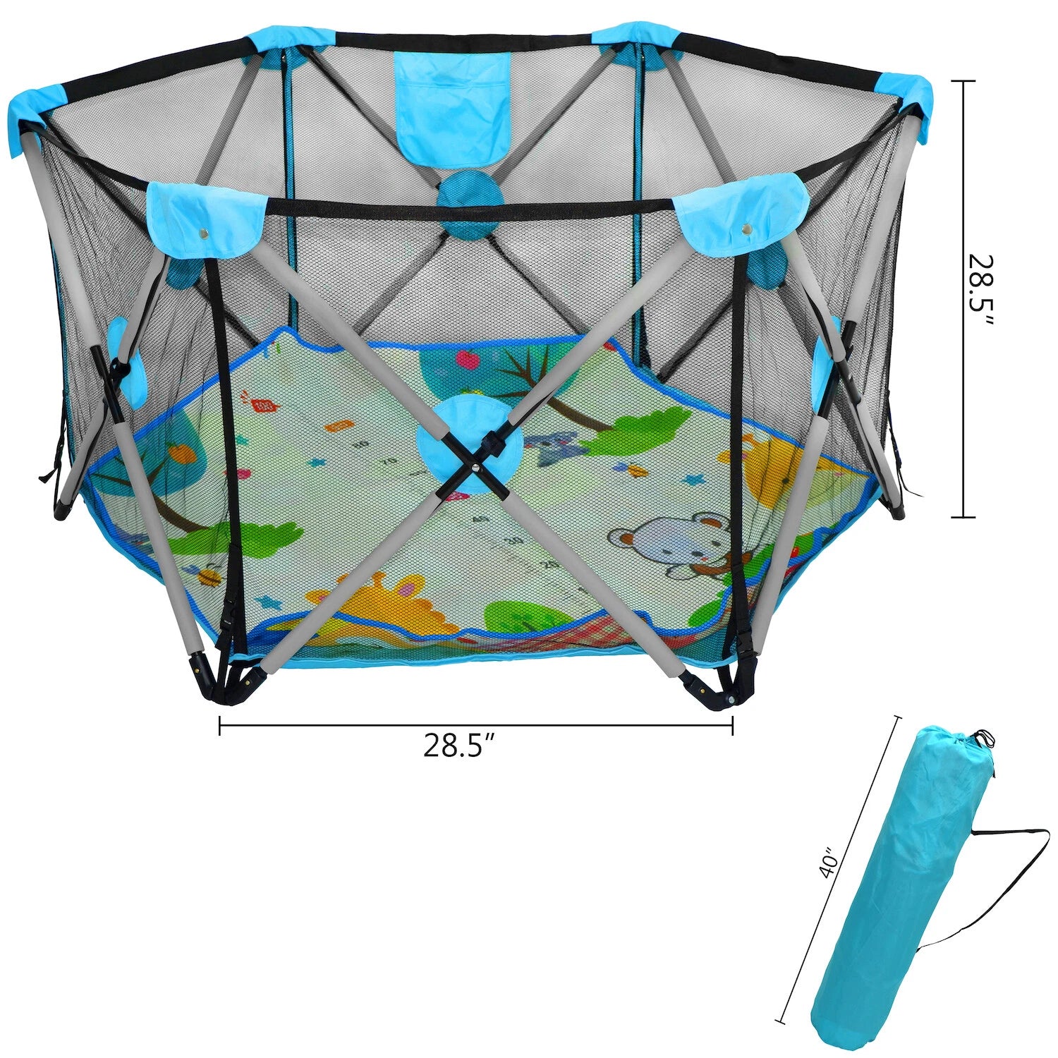 Playard for Pets & Babies (Indoor/Outdoor) - Lightweight & Portable