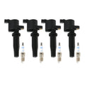 Set of 4 Ignition Coils & 4 Spark Plugs for Ford Focus 2.3L (2000–2007)