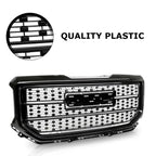 Black Front Bumper Mesh Grille for GMC Sierra 1500 (2016-2018)