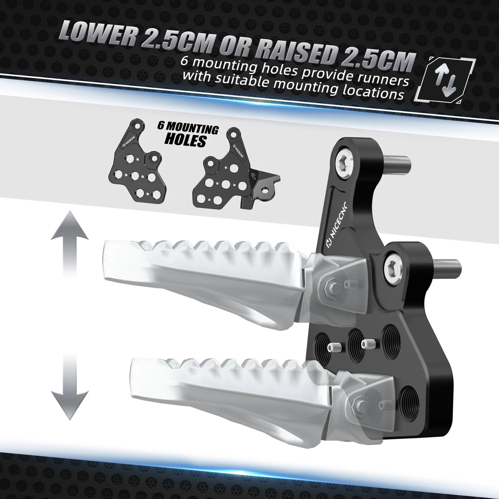 Foot Pegs Rest Pedals Mount Bracket for Sur-Ron Light Bee X S L1E (2018–2023)