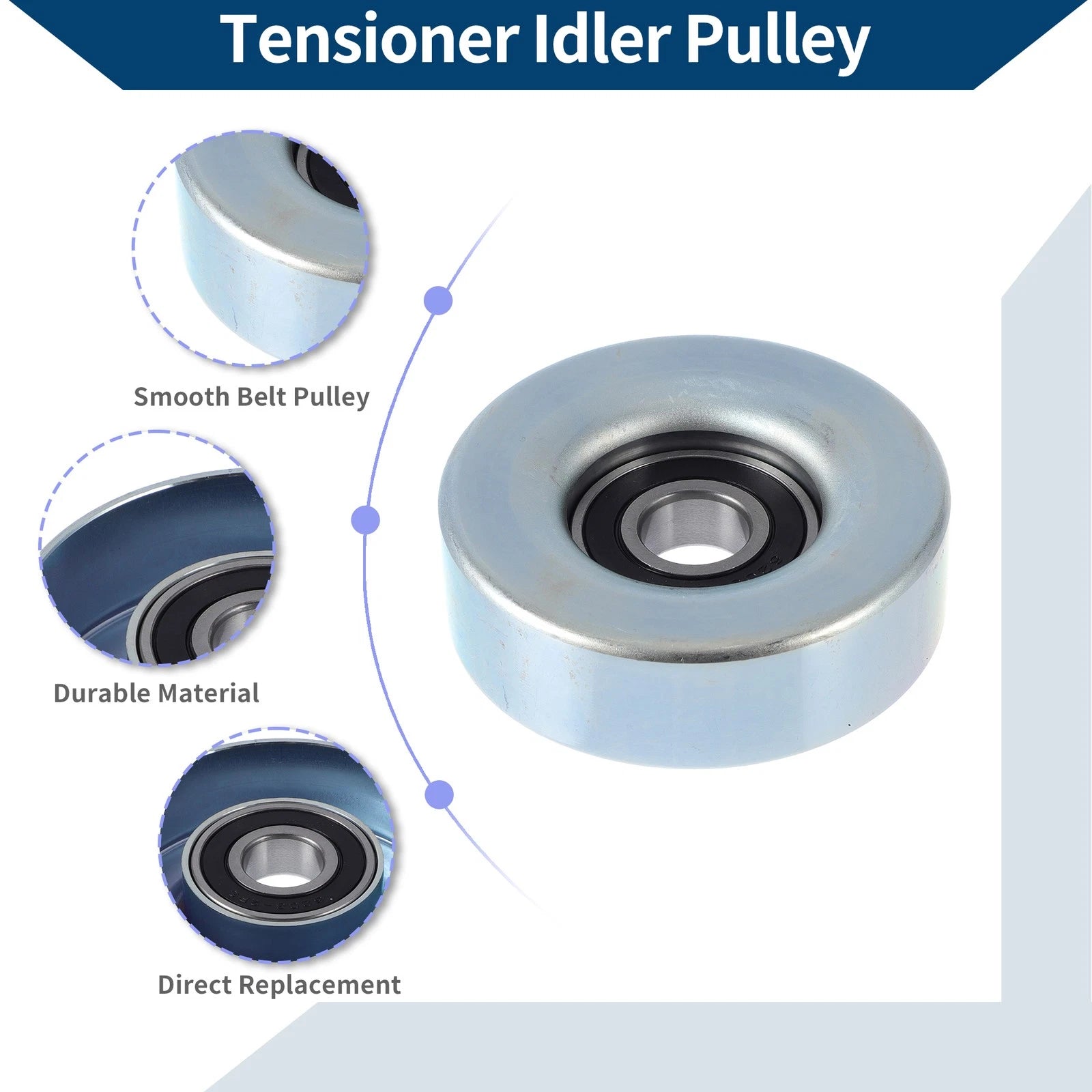 Drive Belt Idler Pulley for Honda Fit (2006–2008) No. 38942PWA004 1 Pc