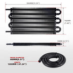 6 Rows Universal Aluminum Transmission Oil Cooler Kit