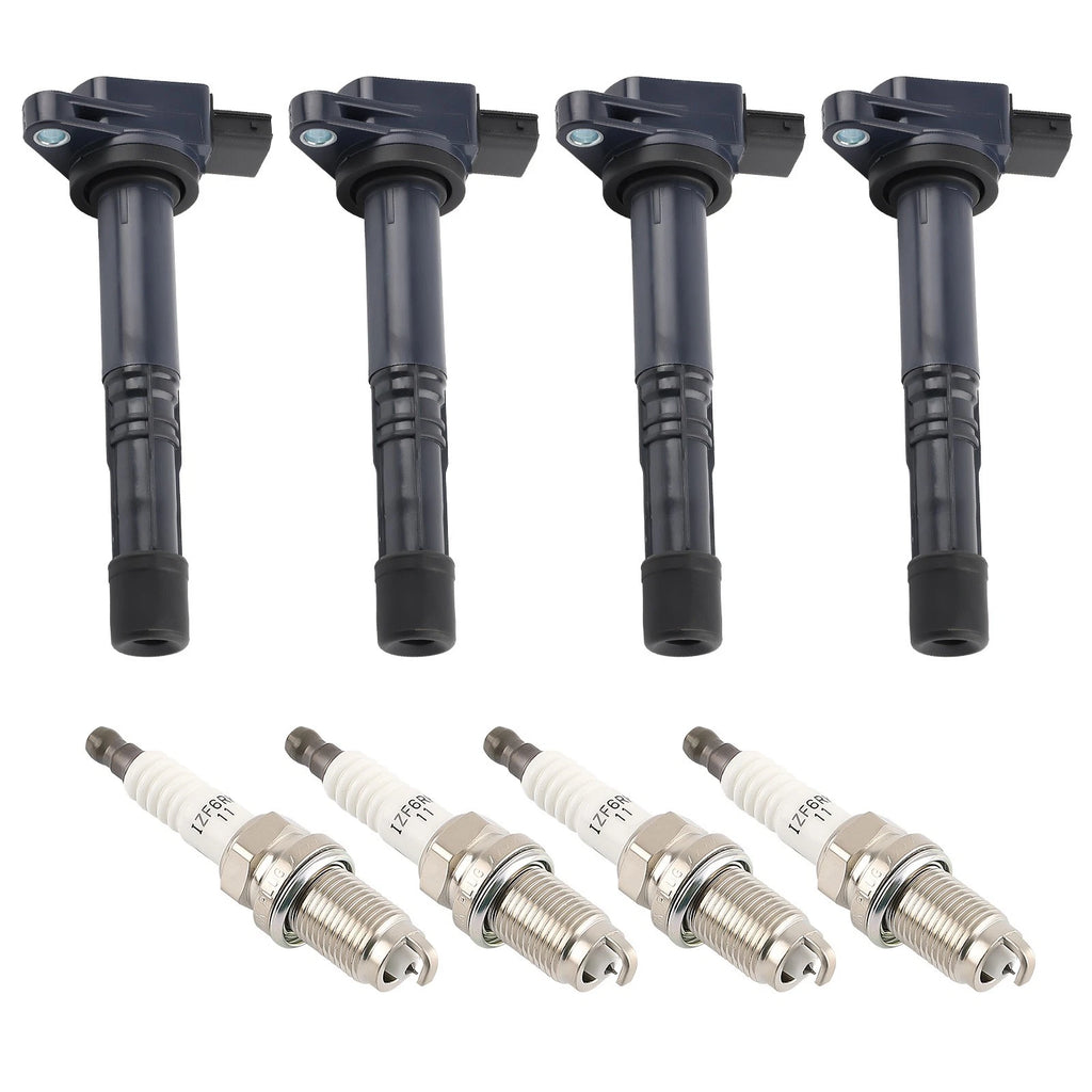 Set of 4 Ignition Coils & Spark Plugs for Acura CSX (2006–2011) Honda CR-V UF311 6994