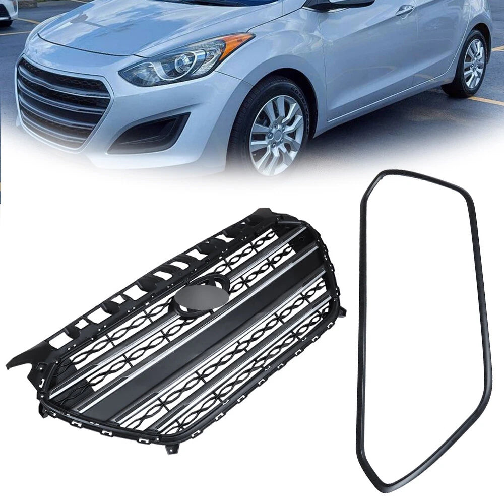 Front Grille Bumper for Hyundai Elantra GT (2016) Black Replacement