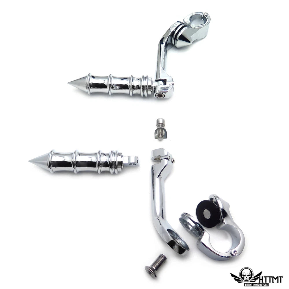 Chrome 5" Long Foot Peg Kit for CVO Limited FLHTKSE (2014–2020)