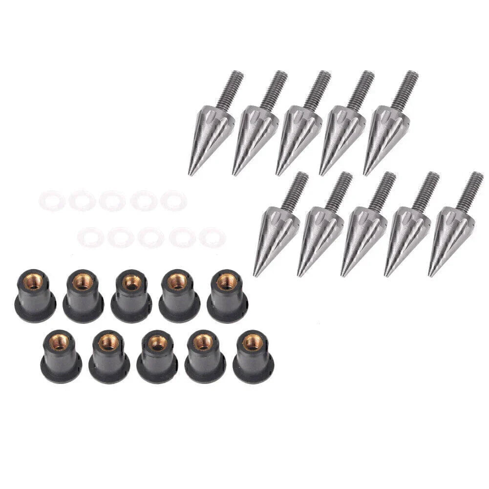Windshield Bolt Screws  Grey Spike for Honda Yamaha Suzuki BMW Ducati