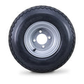 Roadguider 18X8.5-8 Tire Wheel Assembly for Golf Cart (4 Lugs, Silver Rim)