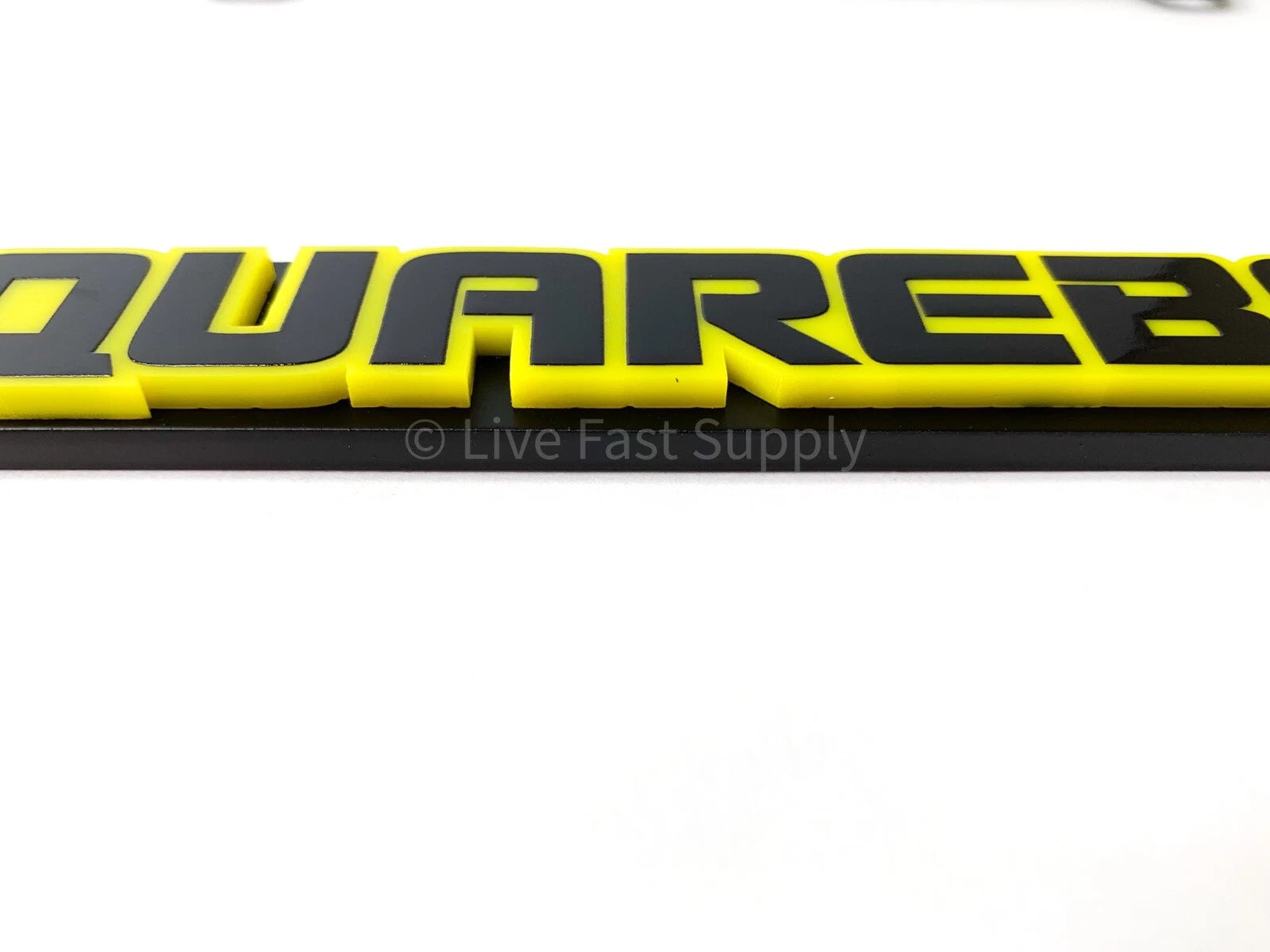 Matte Black Premium License Plate Frame with Yellow Outline for Squarebody (1973–1987)