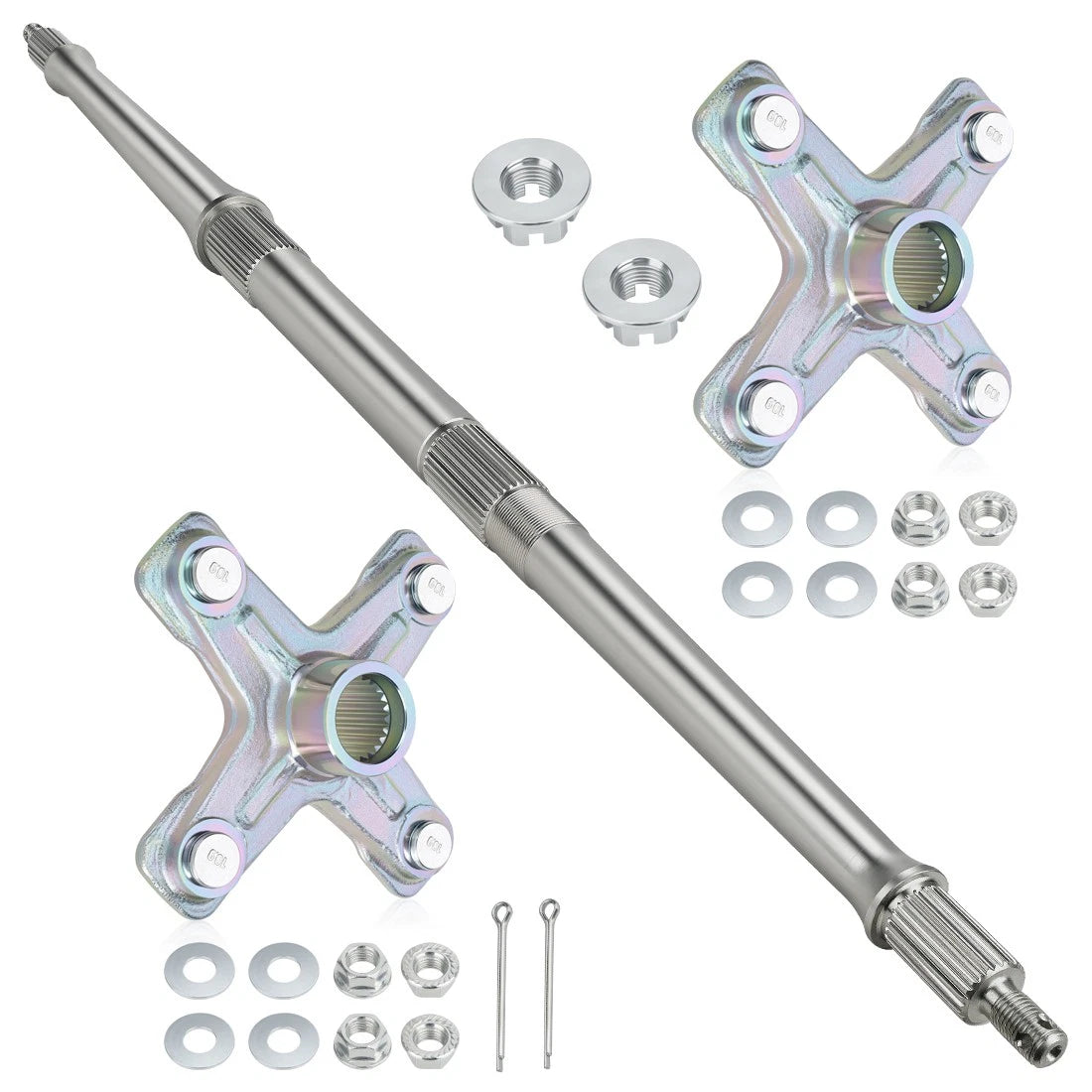 Rear Axle Shaft with Wheel Hub Nuts for Yamaha Banshee 350 (1987–2006)
