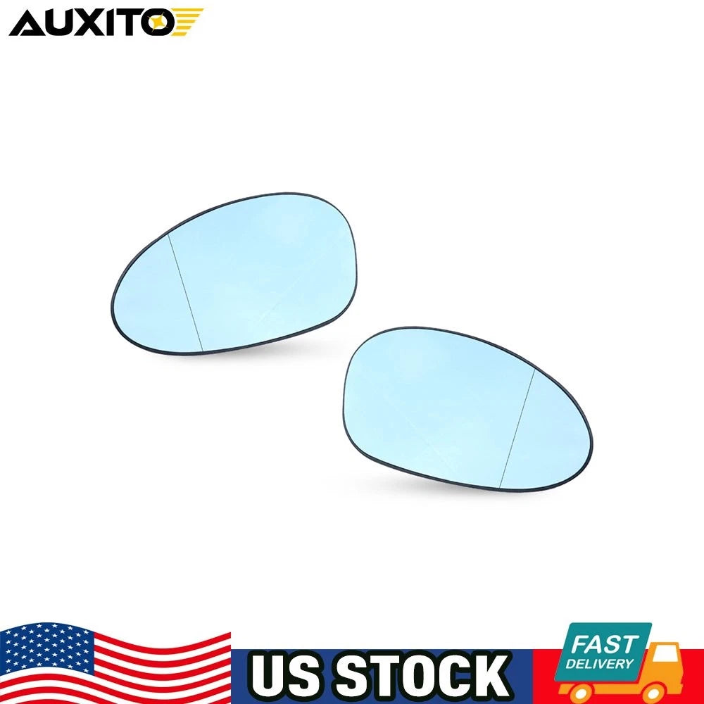 LH RH Blue Tinted Heated Door Mirror Glass for BMW E81 E82 E87 E88 (2006–2013)