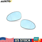 LH RH Blue Tinted Heated Door Mirror Glass for BMW E81 E82 E87 E88 (2006–2013)