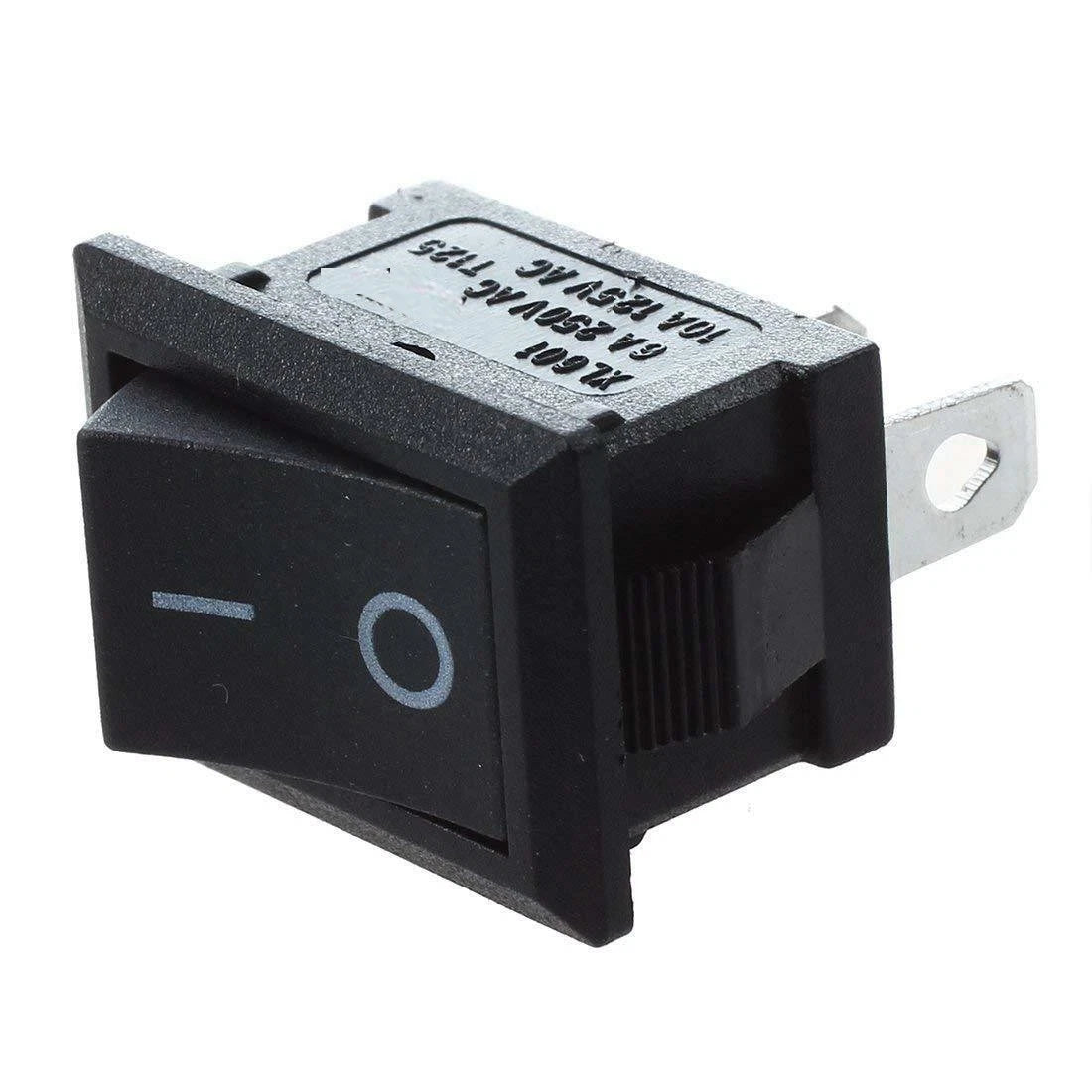 10x Mini Rocker Switch 2 Pin ON-OFF SPST 125VAC/6A for Automotive (N/A)
