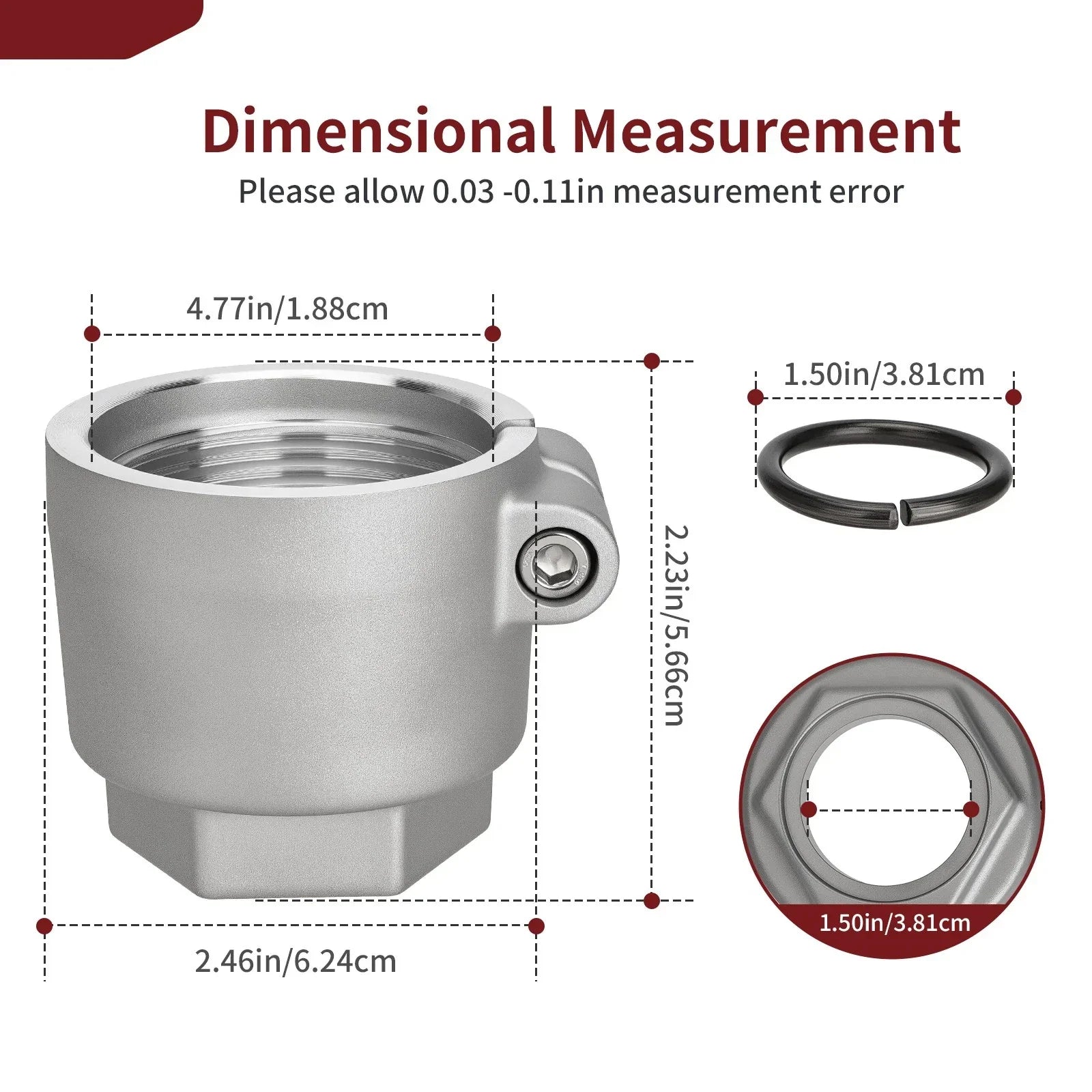 Axle Nut w/ Retaining Ring for Polaris Trail Boss/Trail Blazer 330 Scrambler 500 (1999–2004)
