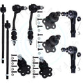 Set of 10 Front Lower Ball Joints and Tie Rod Ends for Dodge Dakota Durango (1998–1999)