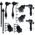 Set of 10 Front Lower Ball Joints and Tie Rod Ends for Dodge Dakota Durango (1998–1999)