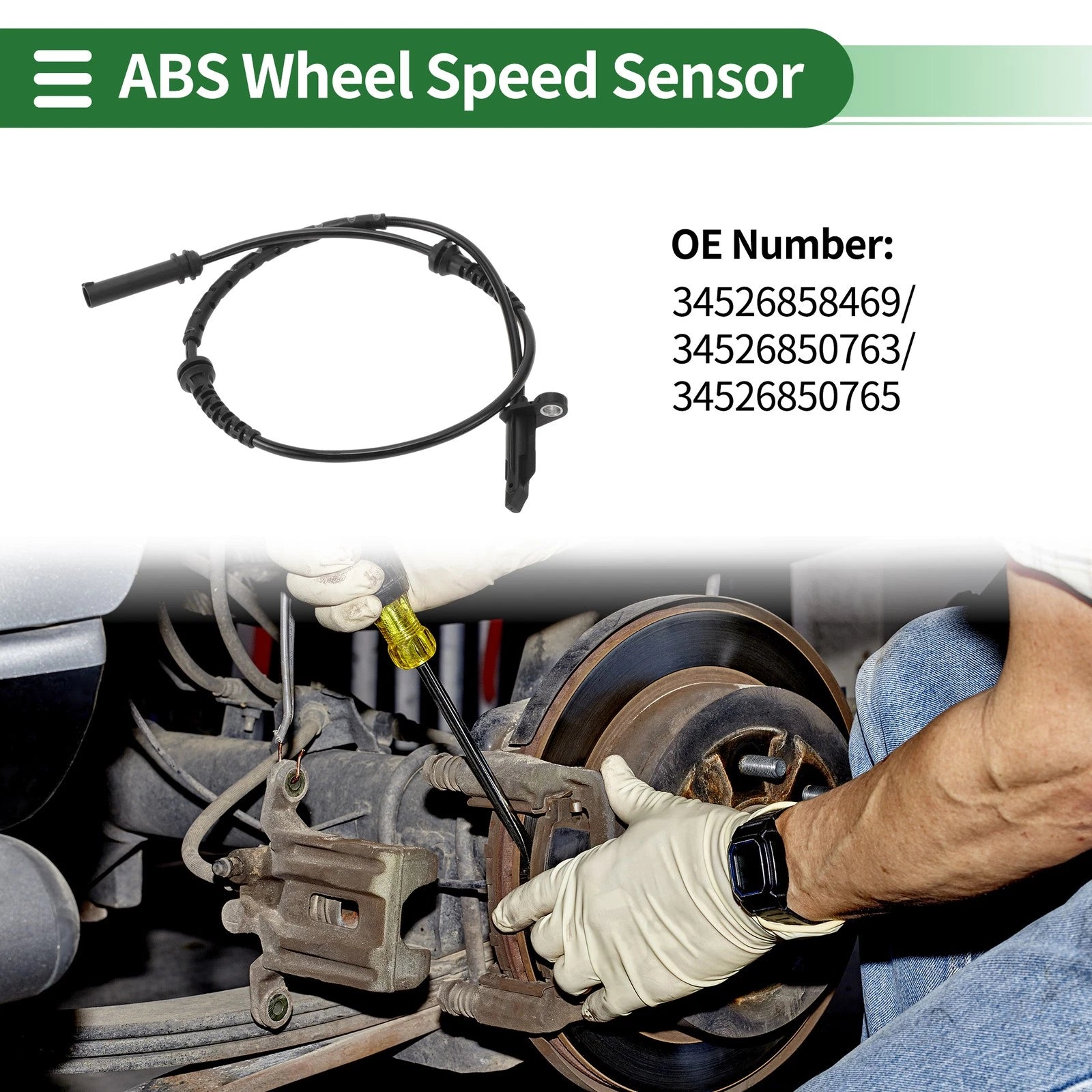 ABS Wheel Speed Sensor No. 34526858469 for BMW Mini Cooper (2014–2021)