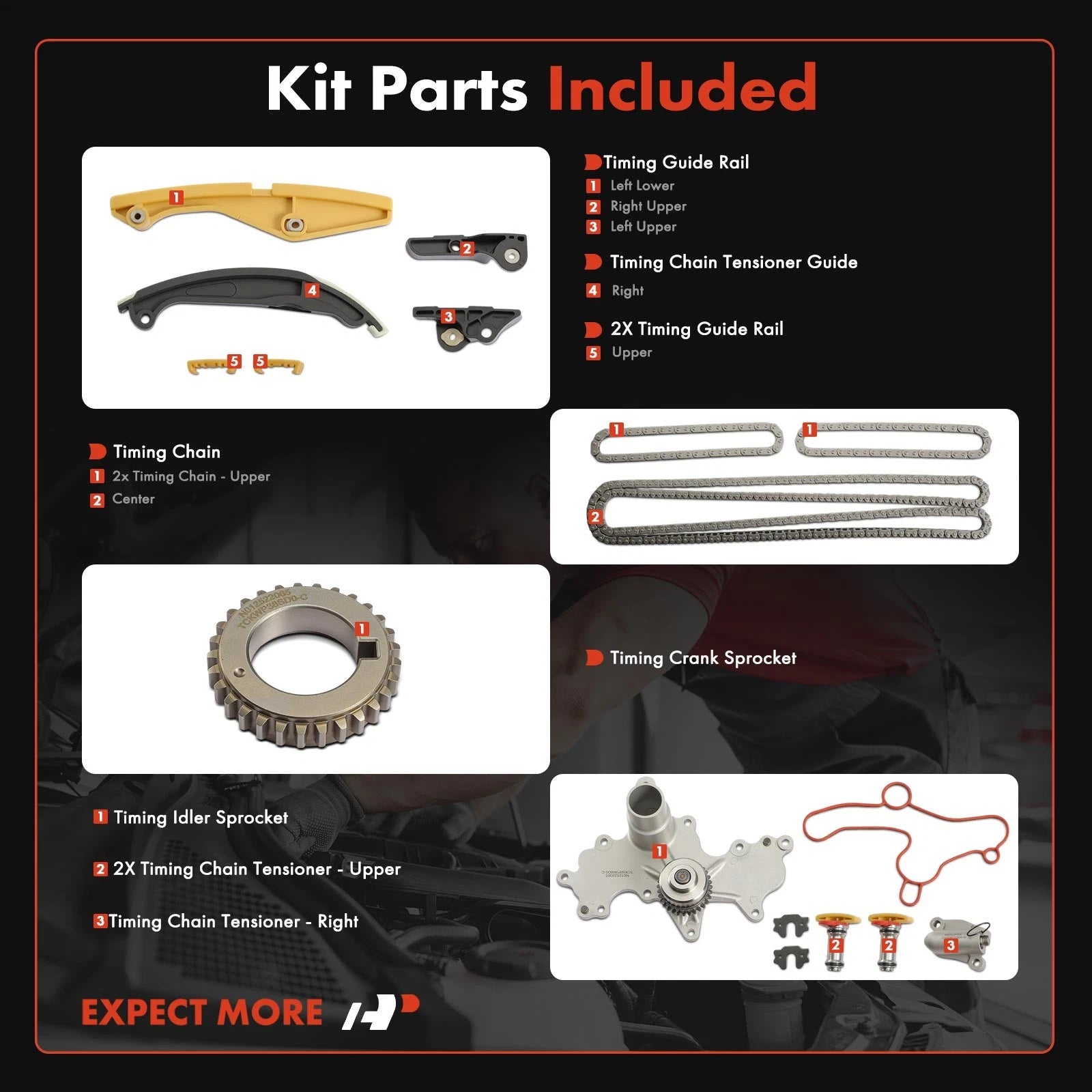 Timing Belt & Water Pump Kit for Ford F-150, Mustang (2011–2016)