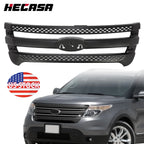 Front Bumper Upper Grille for Ford Explorer (2011–2015) Black