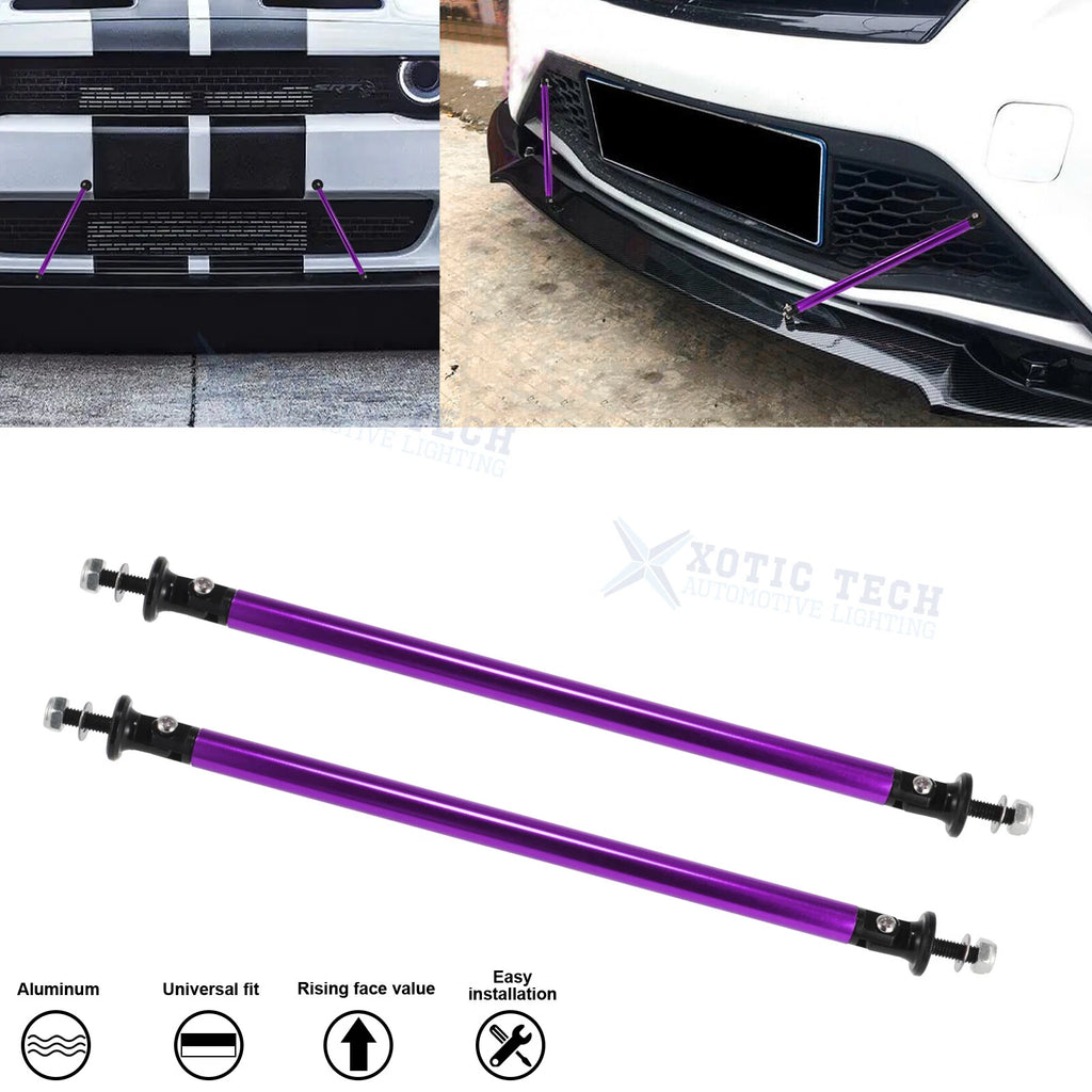Front Bumper Lip Splitter Strut Rod Tie Support Bars for Purple (Sporty) Auto (Year–Year)