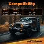 Rear Upper Control Arms Suspension Kit for Jeep TJ Wrangler ZJ (1997–2006)