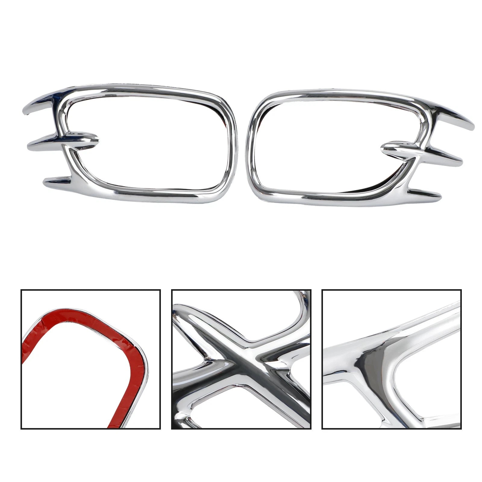 Chrome Fairing Mirror Back Accent Grilles for Honda GL1800 (2001–2011)