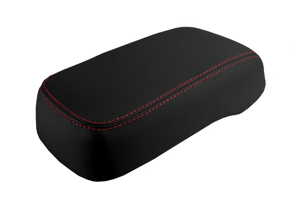 Console Lid Pull Over Cover Leather for Hummer H3 (2005–2010) Red Stitch