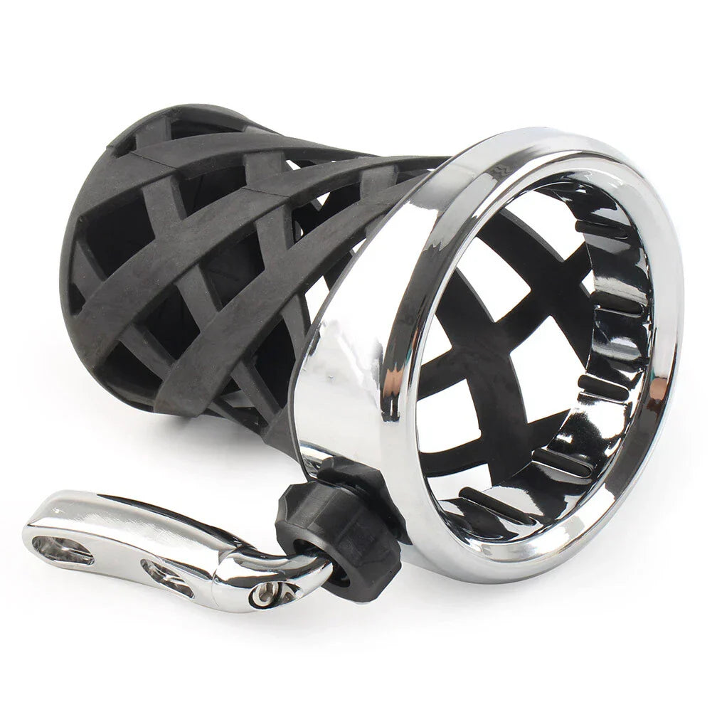 Universal Handlebar Cup Holder with Mesh Basket for Harley