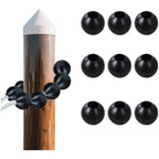 Mooring Buoy Ball for Outdoor Use (7.5cm OD, 3.1cm ID, Black)