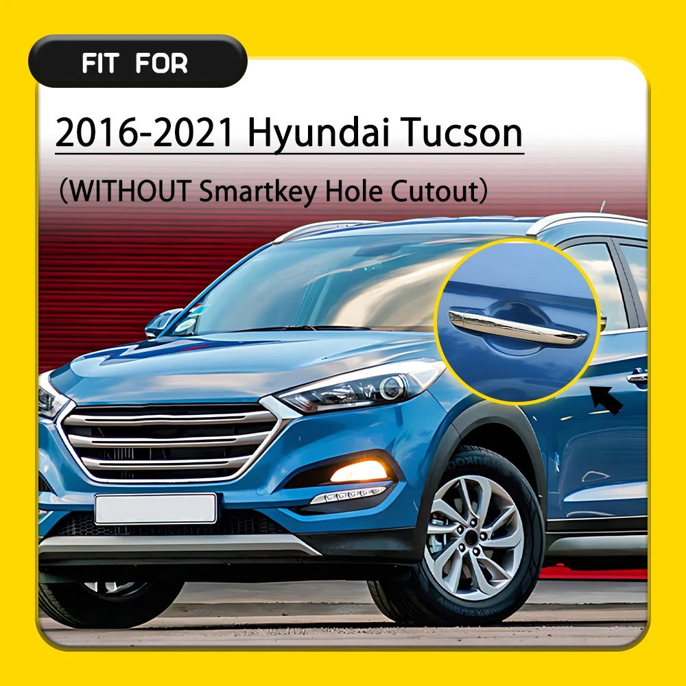 Chrome Door Handle Covers for Hyundai Tucson (2016â2021)