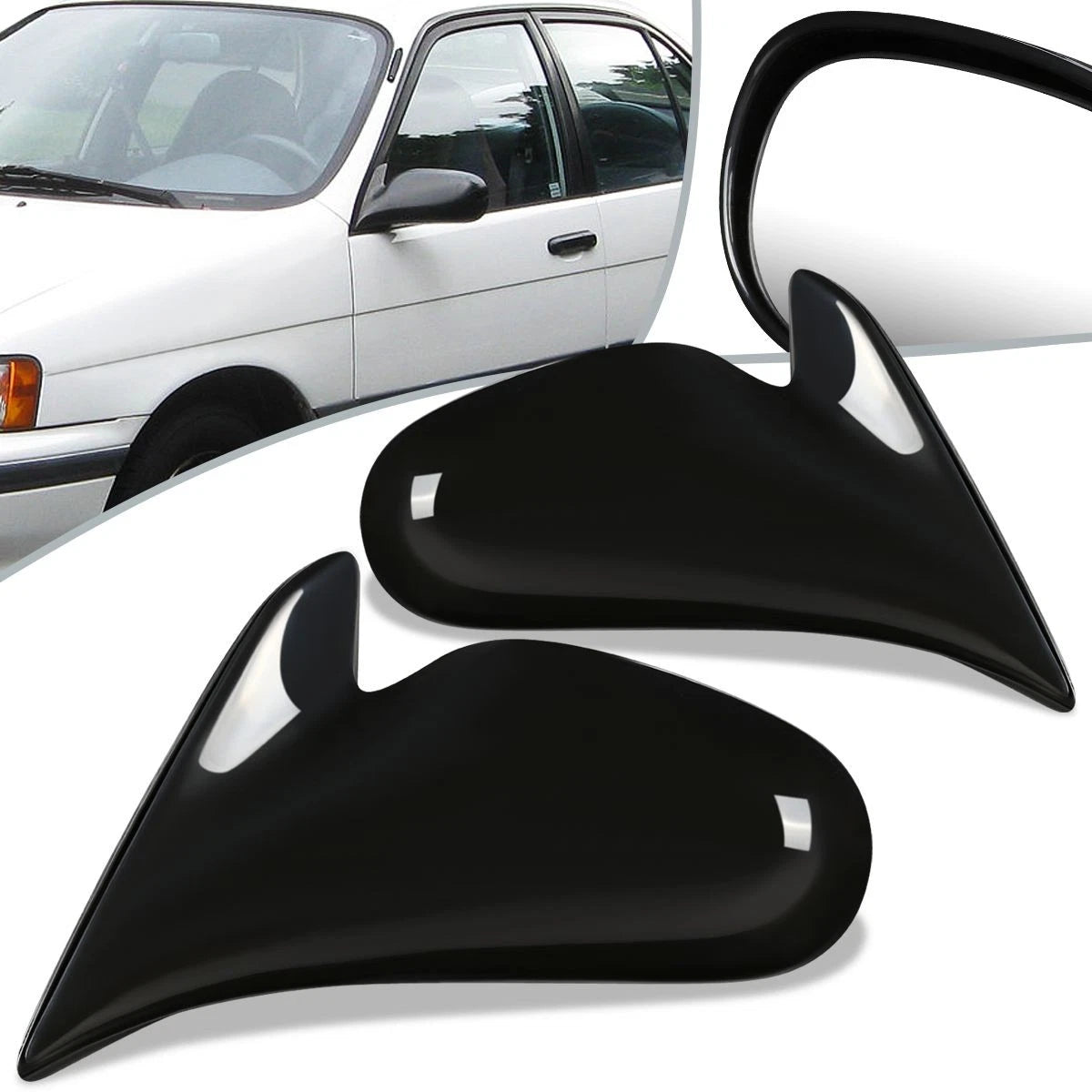 Pair of Side View Door Mirrors for Toyota Corolla (1998–2002) TO1320144 TO1321144