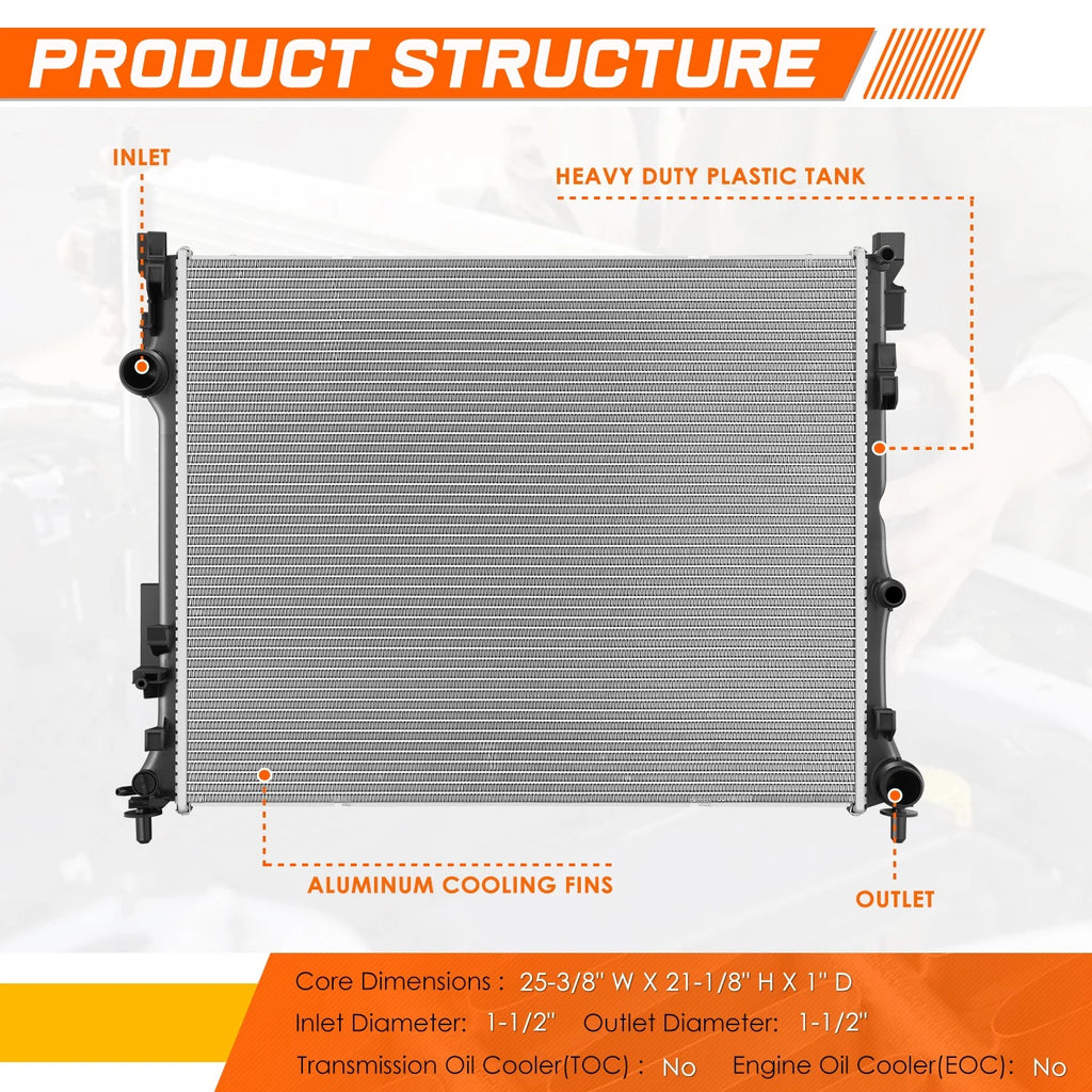 Full Aluminum Core Radiator for Benz GLE350 GLE450 GLS450 G550 (2020–2026) DPI-13803